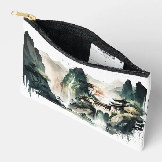 Chinesischer Tintenfisch Landschaftsberg Zuhause k Zubehörtasche (Offen)