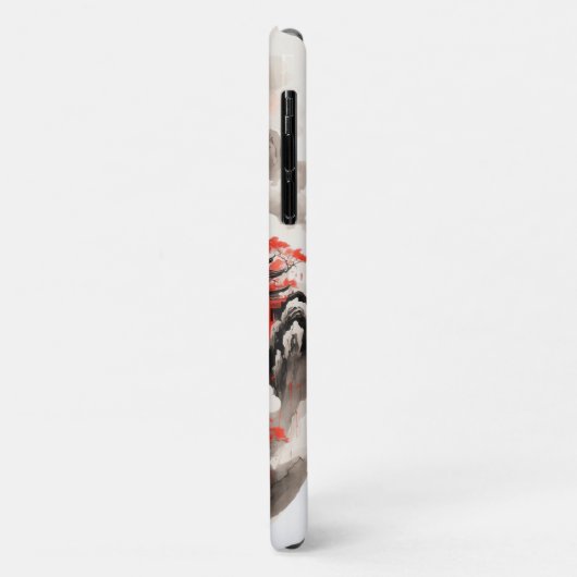 Chinesischer Tintenklasselefon - Rot und Blac Case-Mate iPhone Hülle (Hinten/Links)