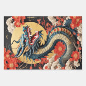 Chinesischer traditioneller Drache Geschenkpapier Set (Vorderseite 2)