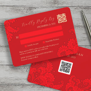 Chinesischer traditioneller Hochzeitstag mit QR-Co