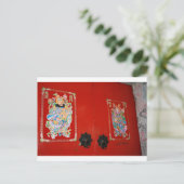 Chinesischer Türgott Postkarte (Stehend Vorderseite)