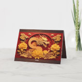 Chinesischer und Vietnamesischer Holzdrache Jahr 2 Karte (Rückseite)