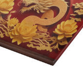 Chinesischer und Vietnamesischer Holzdrache Jahr 2 Schneidebrett (Ecke)