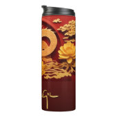 Chinesischer und Vietnamesischer Holzdrache Jahr 2 Thermosbecher (Nach rechts gedreht)