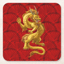 Chinesischer Untersetzer für das Lucky Gold Dragon