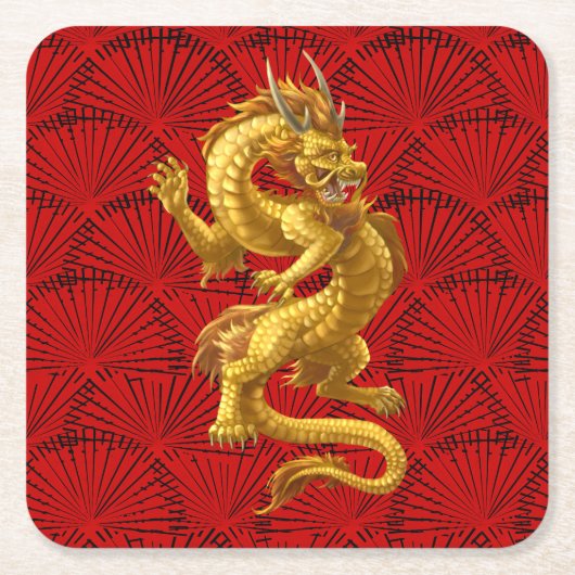 Chinesischer Untersetzer für das Lucky Gold Dragon (Vorderseite)