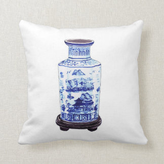 CHINESISCHER VASE AUF WEISSEM KISSEN