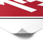 Chinesischer Verkehr Stopp Hanzi Street 停 Poster (Ecke)