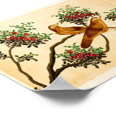 CHINESISCHER Vintager Naturstil Poster (Ecke)