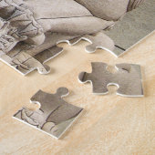 Chinesischer Wächter Lion Foo Hund 石 獅 Puzzle (Seite)