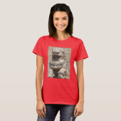 Chinesischer Wächter Lion Foo Hund 石 獅 T-Shirt (Vorne ganz)