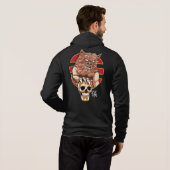 Chinesischer Wächter Löwe - Foo Dog Hoodie (Schwarz voll)