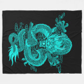 Chinesischer Wasser-Kaiser-Drache Fleecedecke (Vorderseite (Horizontal))