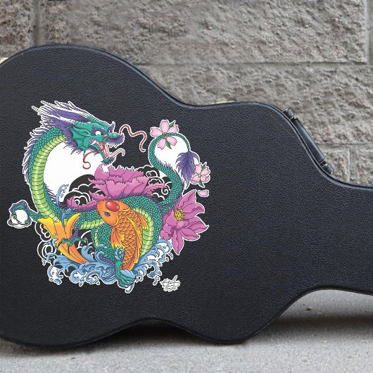 Chinesischer Wasserdrache Koi Fisch Aufkleber