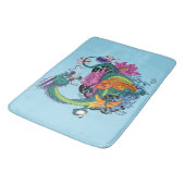 Chinesischer Wasserdrache Koi Fisch Badematte (Schrägansicht)