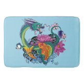 Chinesischer Wasserdrache Koi Fisch Badematte (Vorderseite)