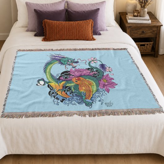 Chinesischer Wasserdrache Koi Fisch Decke