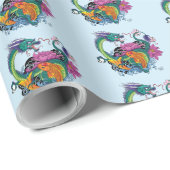 Chinesischer Wasserdrache Koi Fisch Geschenkpapier (Rolleneckpunkt)