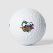 Chinesischer Wasserdrache Koi Fisch Golfball (Vorderseite)