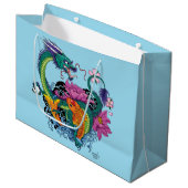 Chinesischer Wasserdrache Koi Fisch Große Geschenktüte (Vorderseite Schrägansicht)