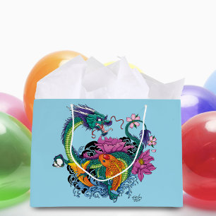 Chinesischer Wasserdrache Koi Fisch Große Geschenktüte