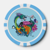 Chinesischer Wasserdrache Koi Fisch Pokerchips (Vorderseite)
