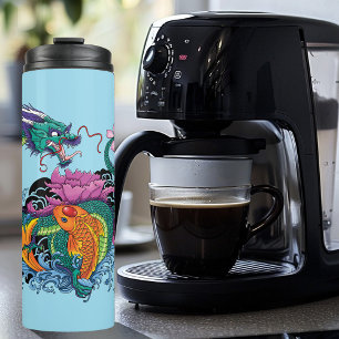 Chinesischer Wasserdrache Koi Fisch Thermosbecher