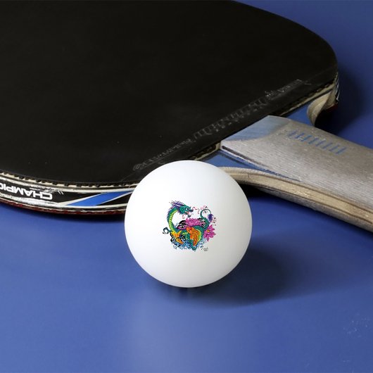 Chinesischer Wasserdrache Koi Fisch Tischtennisball