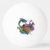 Chinesischer Wasserdrache Koi Fisch Tischtennisball (Vorderseite)