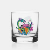 Chinesischer Wasserdrache Koi Fisch Whiskyglas (Rückseite)