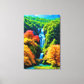 Chinesischer Wasserfall Leinwanddruck (Vorderseite)