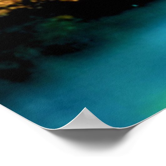 Chinesischer Wasserfall Poster (Ecke)