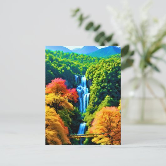 Chinesischer Wasserfall Postkarte (Stehend Vorderseite)