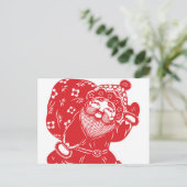 Chinesischer Weihnachtsmann Feiertagspostkarte (Stehend Vorderseite)