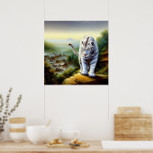 Chinesischer Weißtiger (12) Poster (Küche)