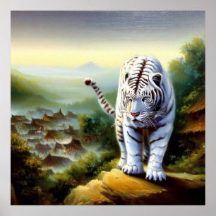 Chinesischer Weißtiger (12) Poster