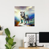 Chinesischer Weißtiger (19) Poster (Heimbüro)