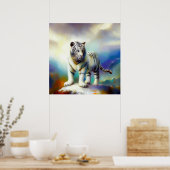 Chinesischer Weißtiger (19) Poster (Küche)