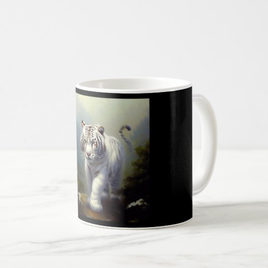 Chinesischer Weißtiger (1) Kaffeetasse (VorderseiteRechts)