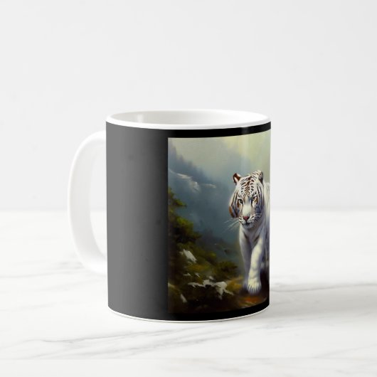Chinesischer Weißtiger (1) Kaffeetasse (Vorderseite Links)