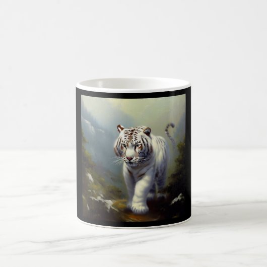 Chinesischer Weißtiger (1) Kaffeetasse (Mittel)