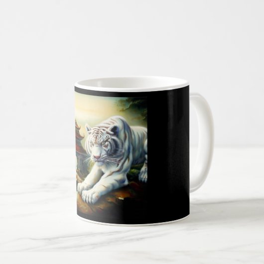 Chinesischer Weißtiger (23) Kaffeetasse (VorderseiteRechts)
