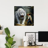 Chinesischer Weißtiger (25) Poster (Heimbüro)