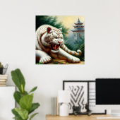 Chinesischer Weißtiger (2) Poster (Heimbüro)