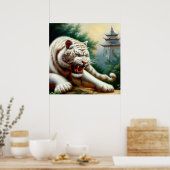 Chinesischer Weißtiger (2) Poster (Küche)