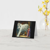 Chinesischer Weißtiger (31) Karte (Gelbe Blume)