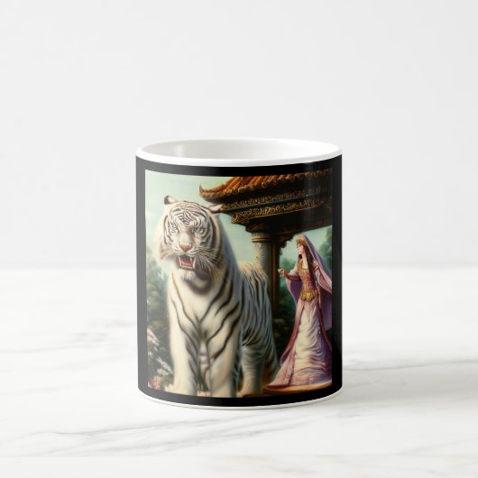 Chinesischer Weißtiger (33) Kaffeetasse (Mittel)