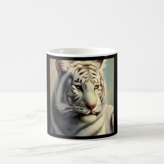 Chinesischer Weißtiger (4) Kaffeetasse (Mittel)