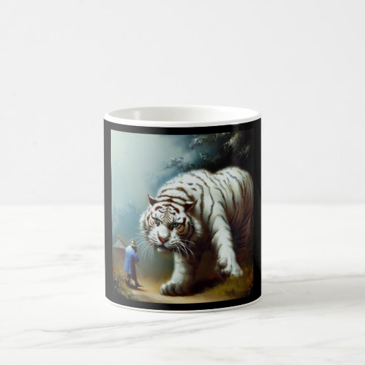 Chinesischer Weißtiger (9) Kaffeetasse (Mittel)