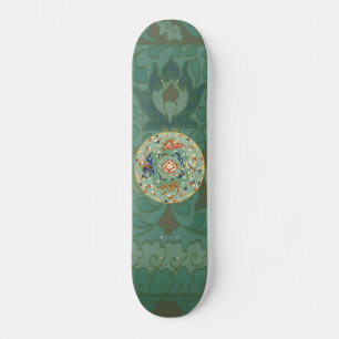 Chinesischer Zirkel Blau grün Skateboard